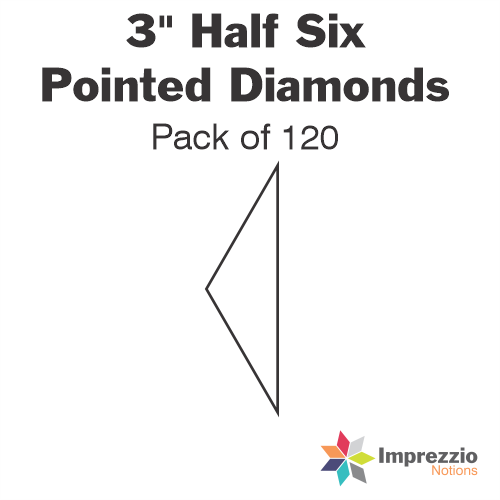 3" Half Six Pointed Diamond Papers - Pack of 120