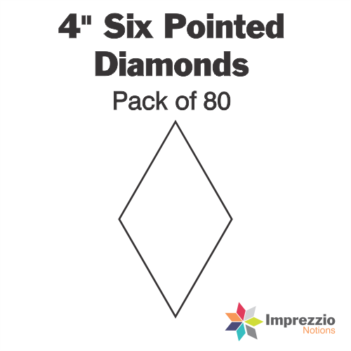 4" Six Pointed Diamond Papers - Pack of 80