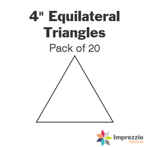 4" Equilateral Triangle Papers - Pack of 20
