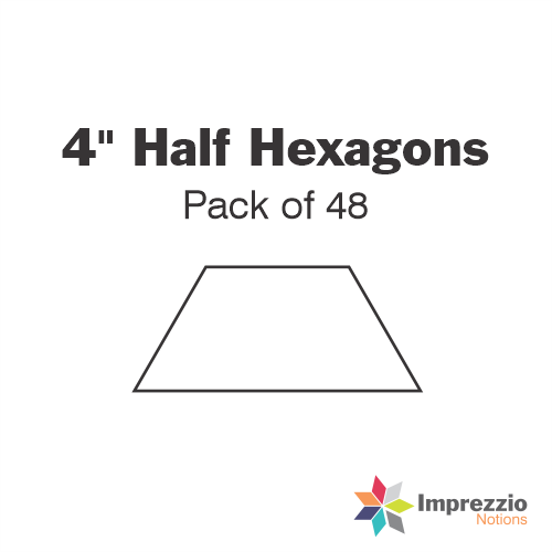 4" Half Hexagon Papers - Pack of 48