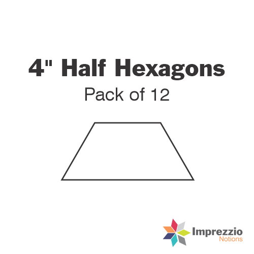 4" Half Hexagon Papers - Pack of 12