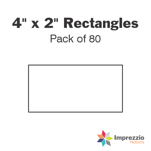 4" x 2" Rectangle Papers - Pack of 80