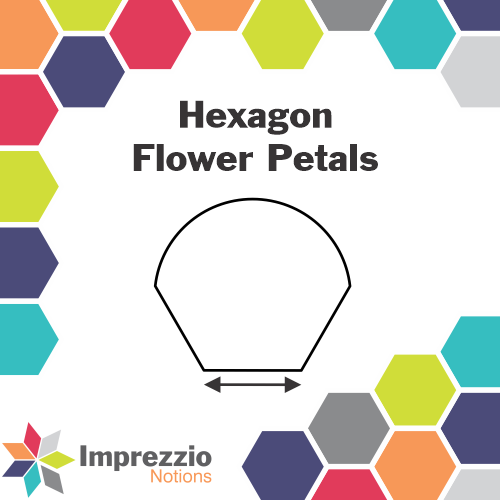 Hexagon Flower Petal Stamp Sizes