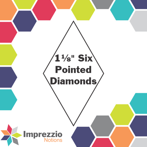 1⅛" Six Pointed Diamond Stamp - ¼" Seam