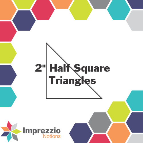 2" Half Square Triangle Stamp - ¼" Seam