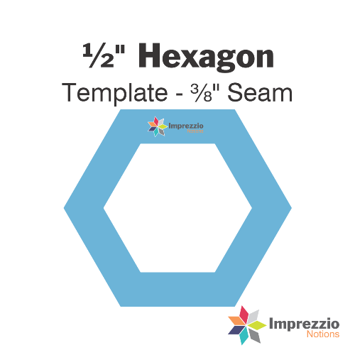 ½" Hexagon iSpy Template - ⅜" Seam