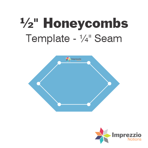 ½" Honeycomb Template - ¼" Seam