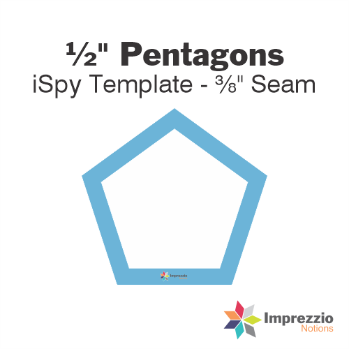 ½" Pentagon iSpy Template - ⅜" Seam