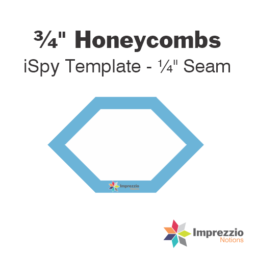 ¾" Honeycomb iSpy Template - ¼" Seam