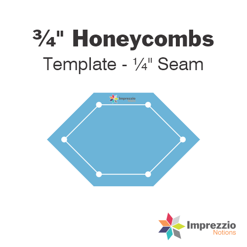 ¾" Honeycomb Template - ¼" Seam