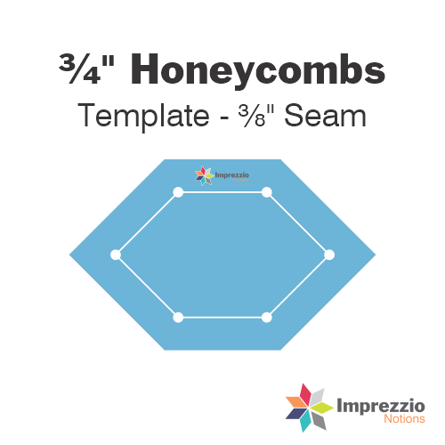¾" Honeycomb Template - ⅜" Seam