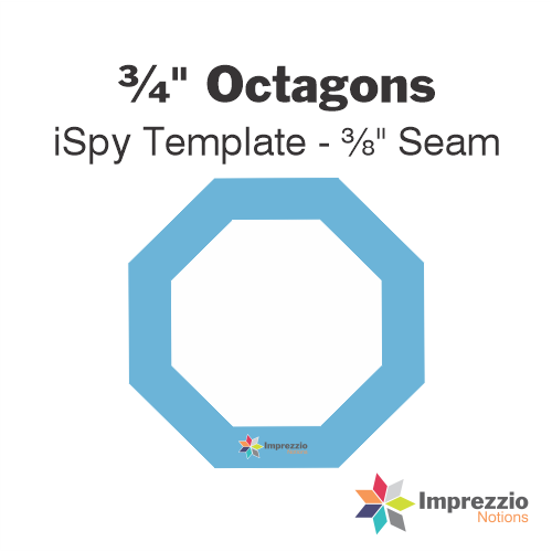 ¾" Octagon iSpy Template - ⅜" Seam