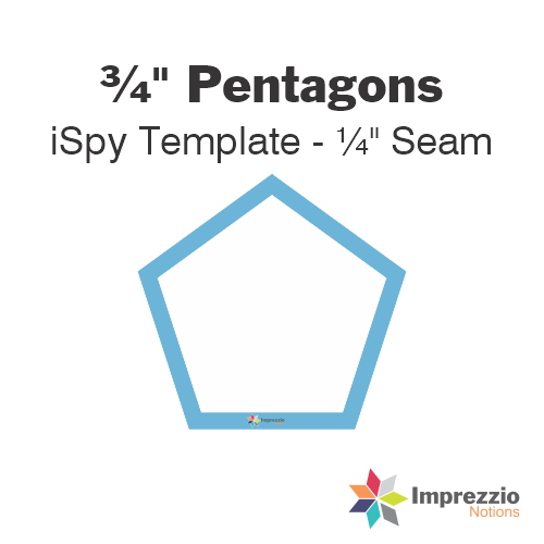 ¾" Pentagon iSpy Template - ¼" Seam