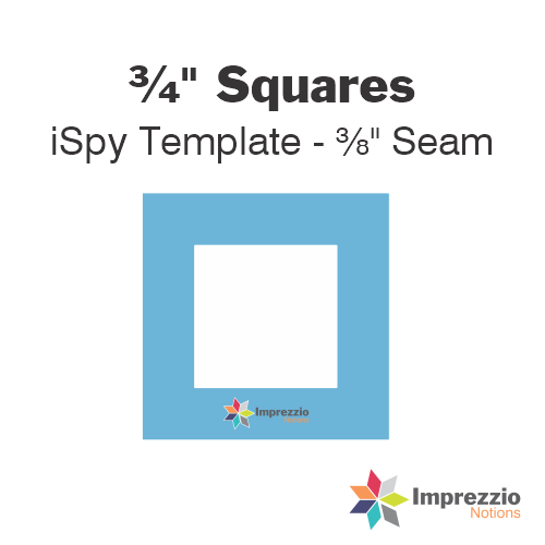 ¾" Square iSpy Template - ⅜" Seam