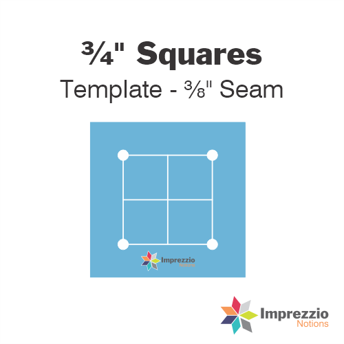 ¾" Square Template - ⅜" Seam