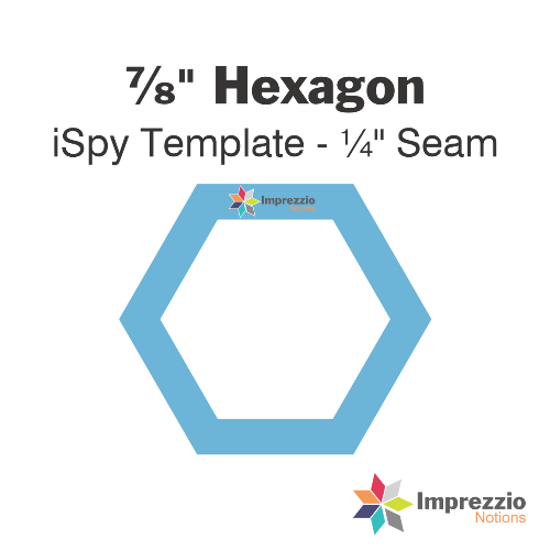 ⅞" Hexagon iSpy Template - ¼" Seam