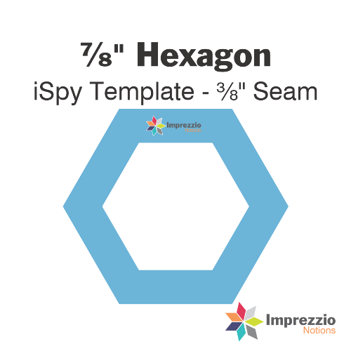 ⅞" Hexagon iSpy Template - ⅜" Seam