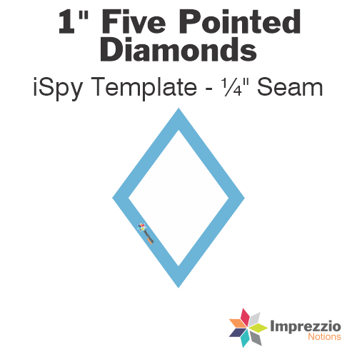 1" Five Pointed Diamond iSpy Template - ¼" Seam