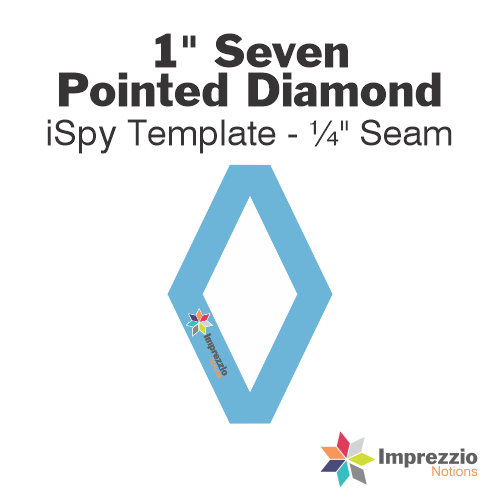 1" Seven Pointed Diamond iSpy Template - ¼" Seam