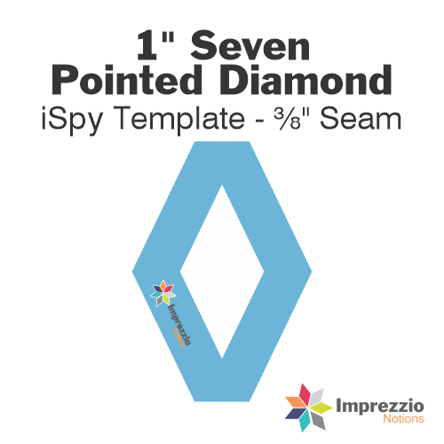 1" Seven Pointed Diamond iSpy Template - ⅜" Seam