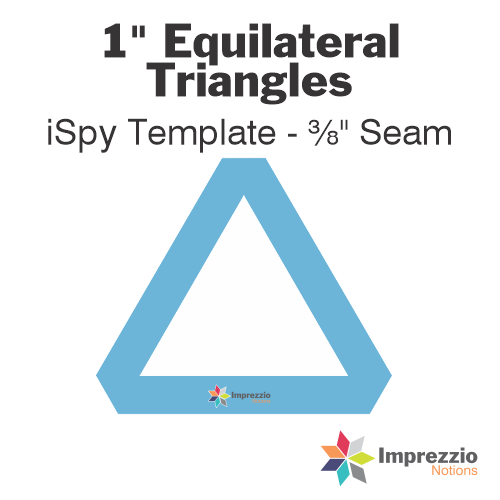 1" Equilateral Triangle iSpy Template - ⅜" Seam