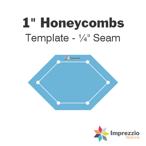 1" Honeycomb Template - ¼" Seam