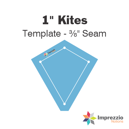 1" Kite Template - ⅜" Seam
