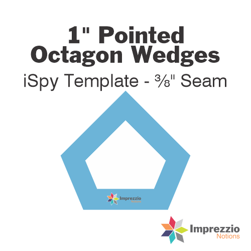1" Pointed Octagon Wedge iSpy Template - ⅜" Seam