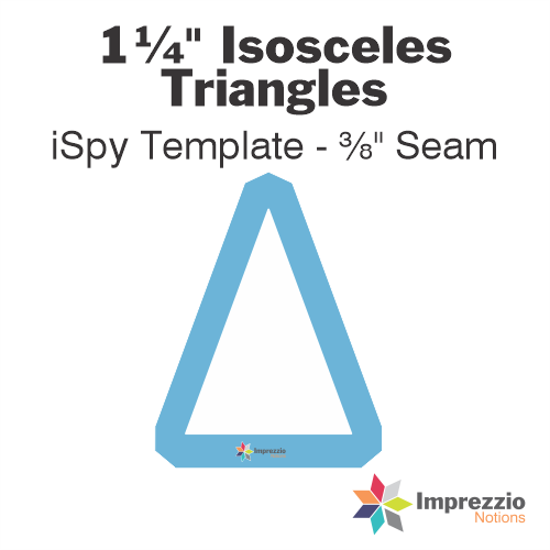 1¼" 36° Isosceles Triangle iSpy Template - ⅜" Seam