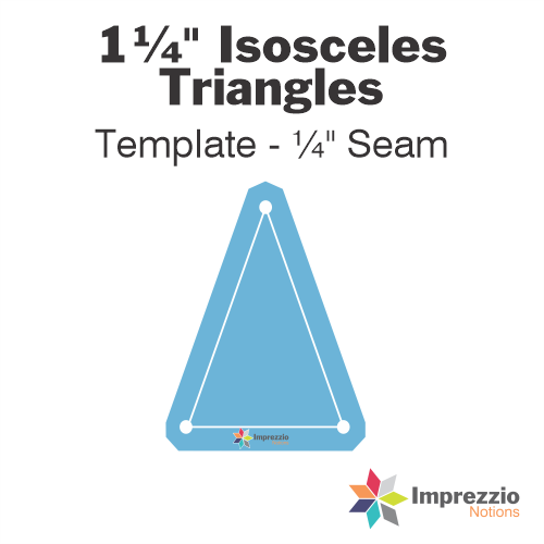 1¼" 36° Isosceles Triangle Template - ¼" Seam
