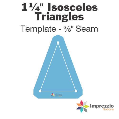 1¼" 36° Isosceles Triangle Template - ⅜" Seam