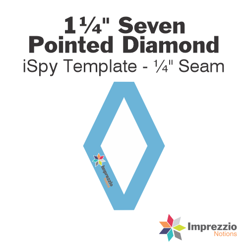 1¼" Seven Pointed Diamond iSpy Template - ¼" Seam