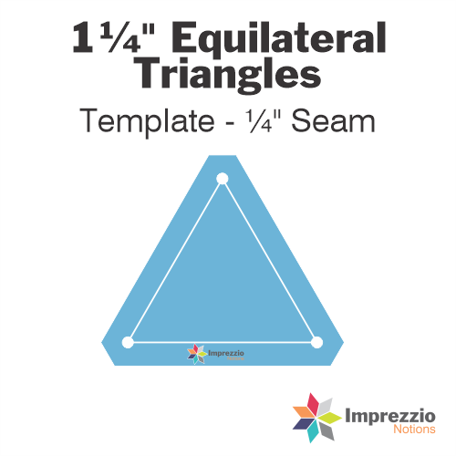 1¼" Equilateral Triangle Template - ¼" Seam