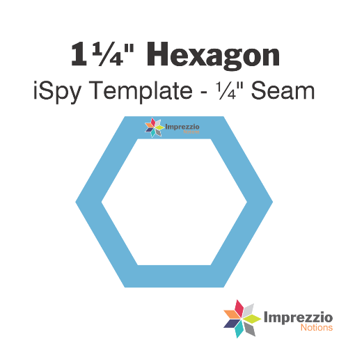 1¼" Hexagon iSpy Template - ¼" Seam