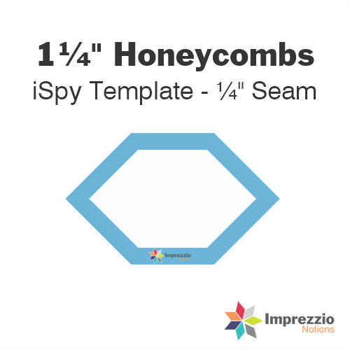 1¼" Honeycomb iSpy Template - ¼" Seam