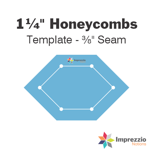1¼" Honeycomb Template - ⅜" Seam