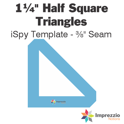 1¼" Half Square Triangle iSpy Template - ⅜" Seam