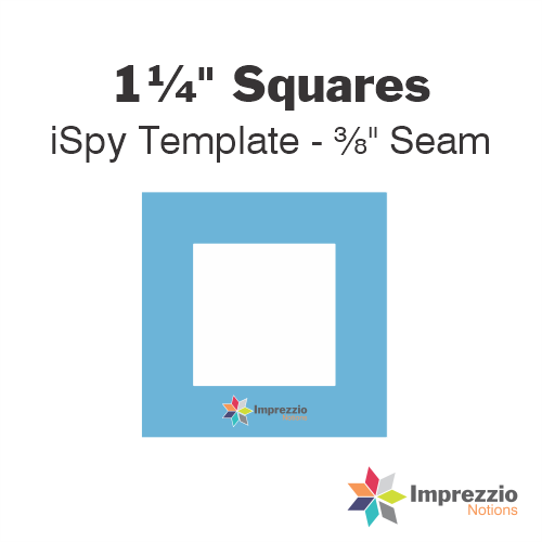 1¼" Square iSpy Template - ⅜" Seam