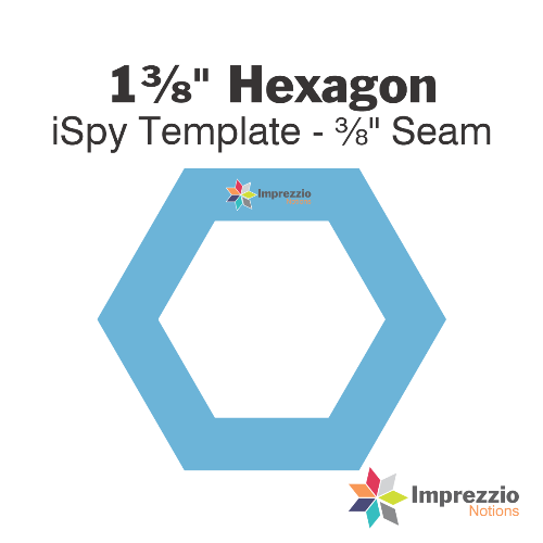 1⅜" Hexagon iSpy Template - ⅜" Seam