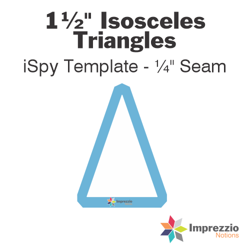 1½" 36° Isosceles Triangle iSpy Template - ¼" Seam