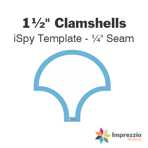 1½" Clamshell iSpy Template - ¼" Seam