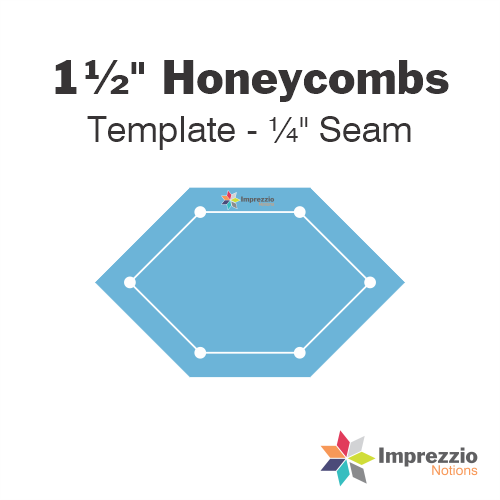 1½" Honeycomb Template - ¼" Seam