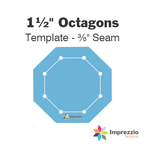 1½" Octagon Template - ⅜" Seam