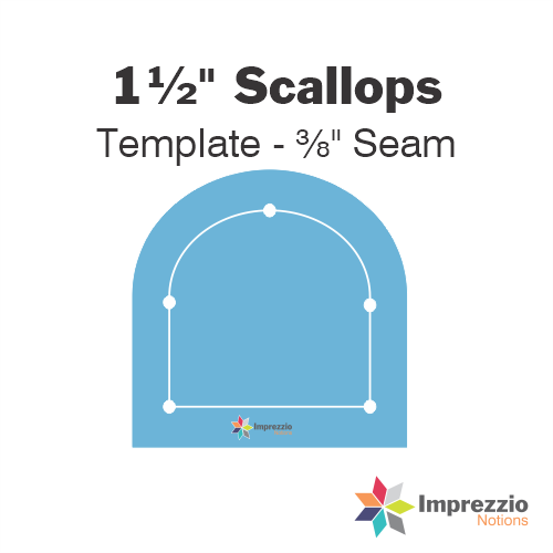 1½" Scallop Template - ⅜" Seam