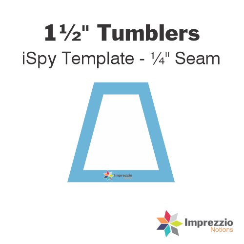 1½" Tumbler iSpy Template - ¼" Seam