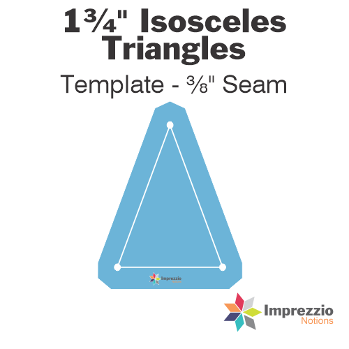 1¾" 36° Isosceles Triangle Template - ⅜" Seam
