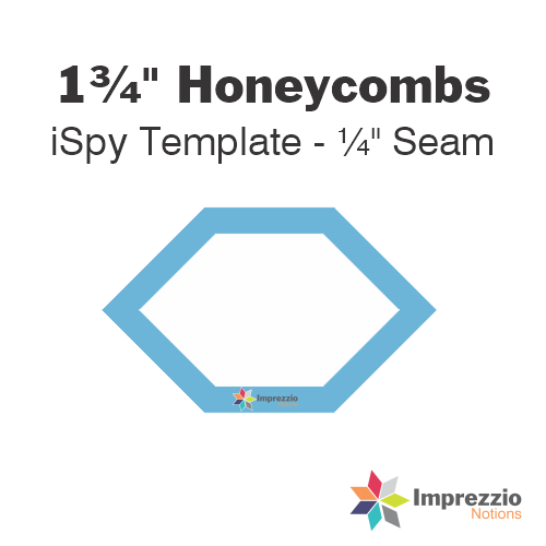 1¾" Honeycomb iSpy Template - ¼" Seam
