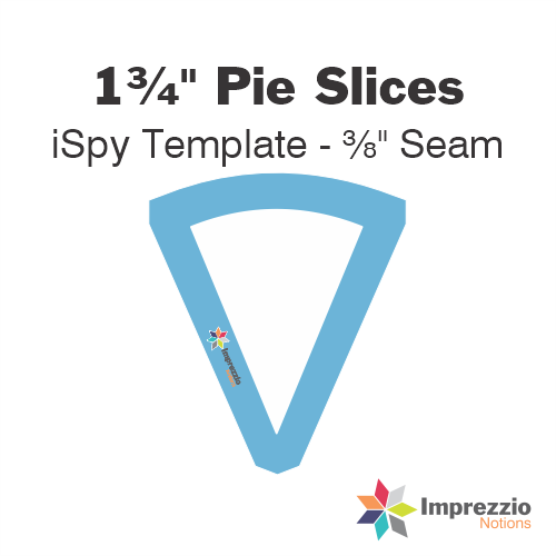 1¾" Pie Slice iSpy Template - ⅜" Seam