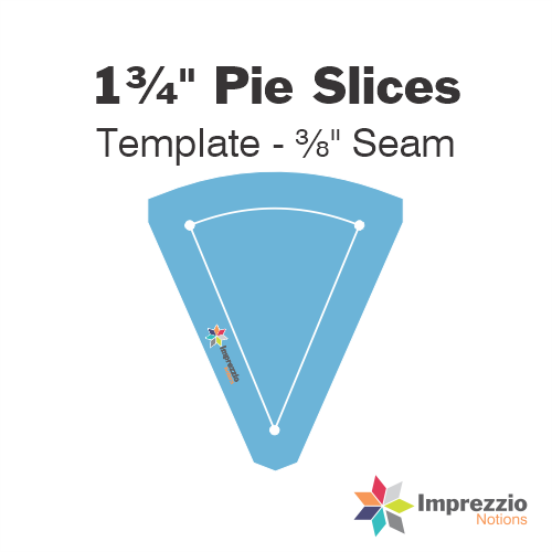 1¾" Pie Slice Template - ⅜" Seam