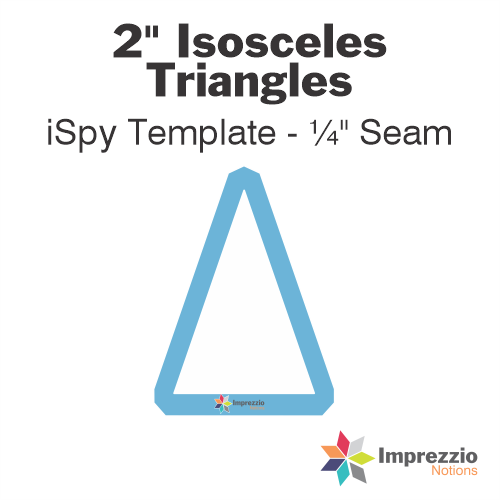 2" 36° Isosceles Triangle iSpy Template - ¼" Seam